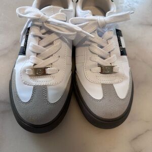 G by Guess White and Gray Sneakers with Modern Silhouette